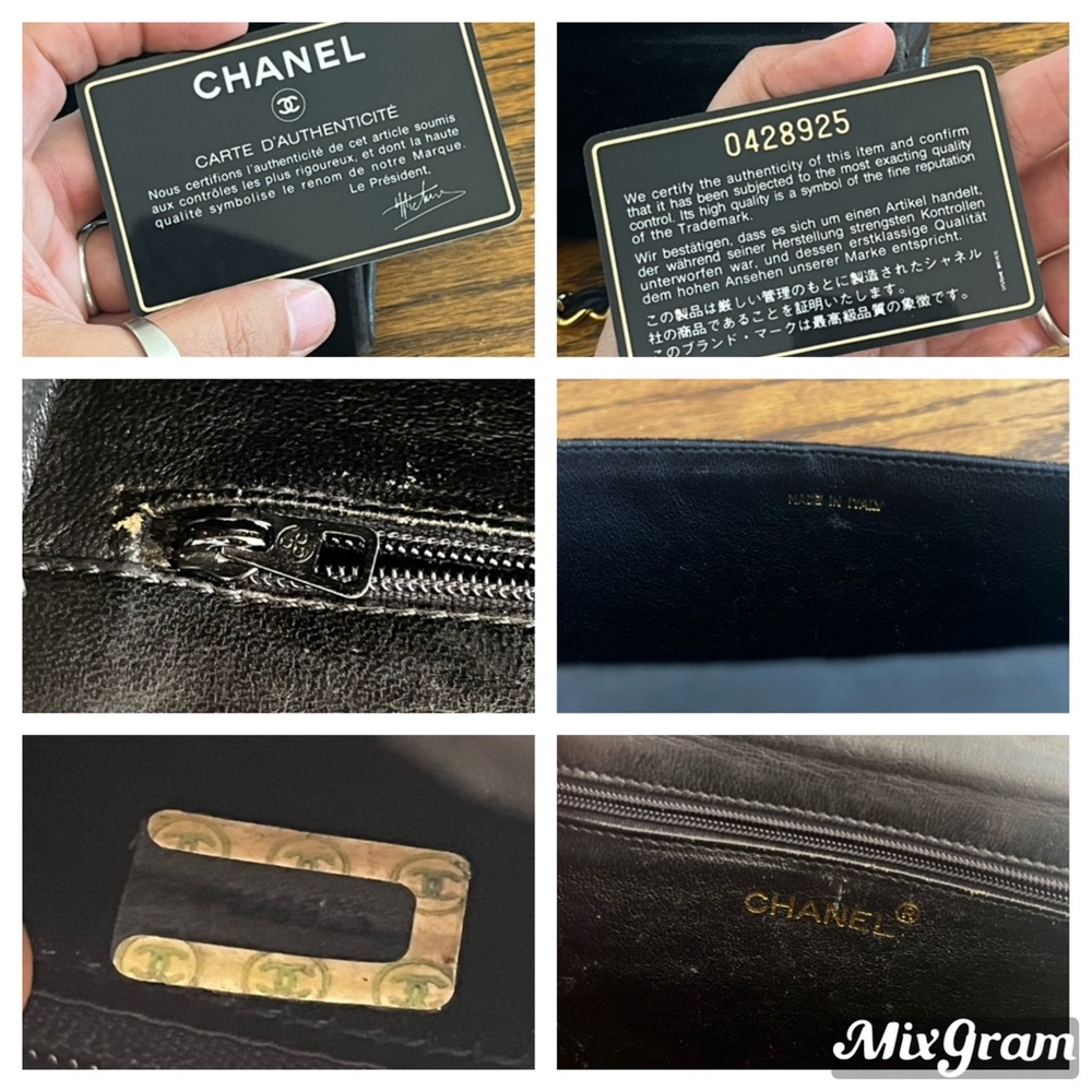 CHANEL Rare Vintage Black Velvet Lambskin Chain Single Flap Shoulder Bag - Picture 16 of 16
